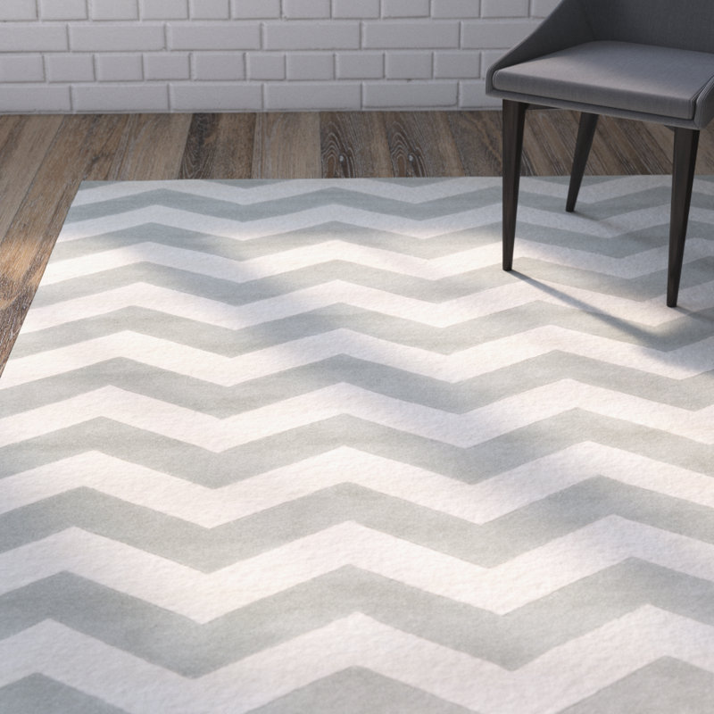 Safavieh Handgefertigter Teppich Bryant aus Wolle in Grau/Elfenbein